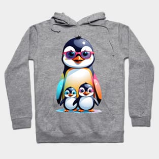 Three cute cheerful penguins Hoodie